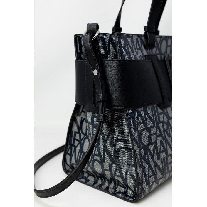 شنطة يد مطبعة بشعار A|X مع حزام كتف وسحاب – Armani Exchange