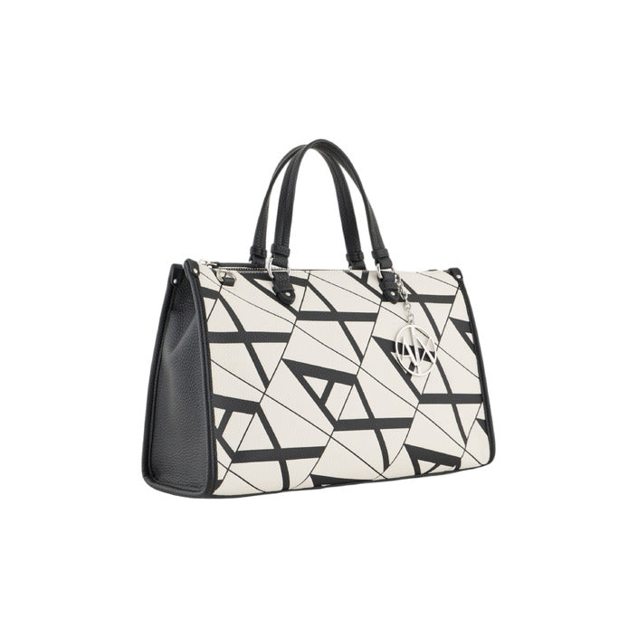 Armani Exchange – شنطة بيضاء بطبعة أنيقة وحزام كتف