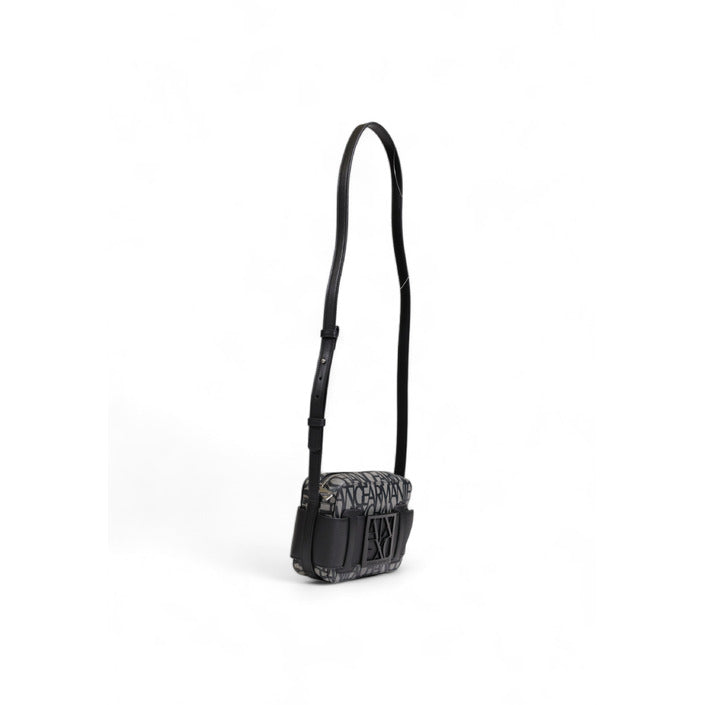 شنطة كتف صغيرة بطبعة شعار A|X وسحاب – Armani Exchange