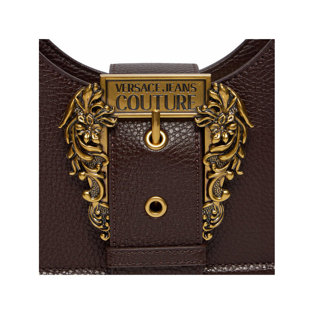 شنطة كتف بنية بسلسلة ذهبية – Versace Jeans Couture