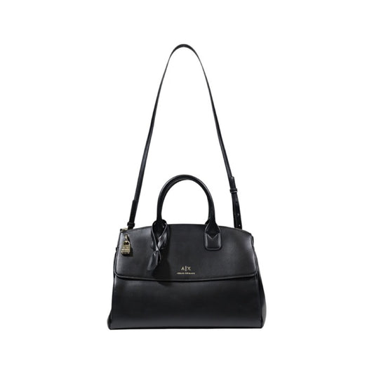 شنطة يد سوداء بسحاب وحزام كتف – Armani Exchange