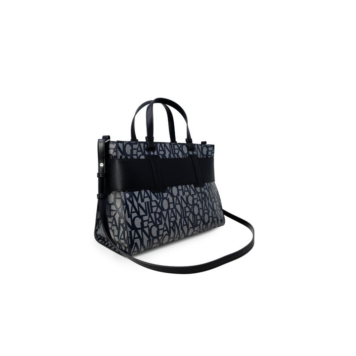 شنطة يد مطبعة بشعار A|X مع حزام كتف وسحاب – Armani Exchange