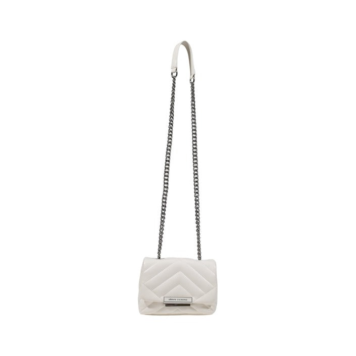 شنطة كتف سوداء مبطنة بسلسلة معدنية – Armani Exchange