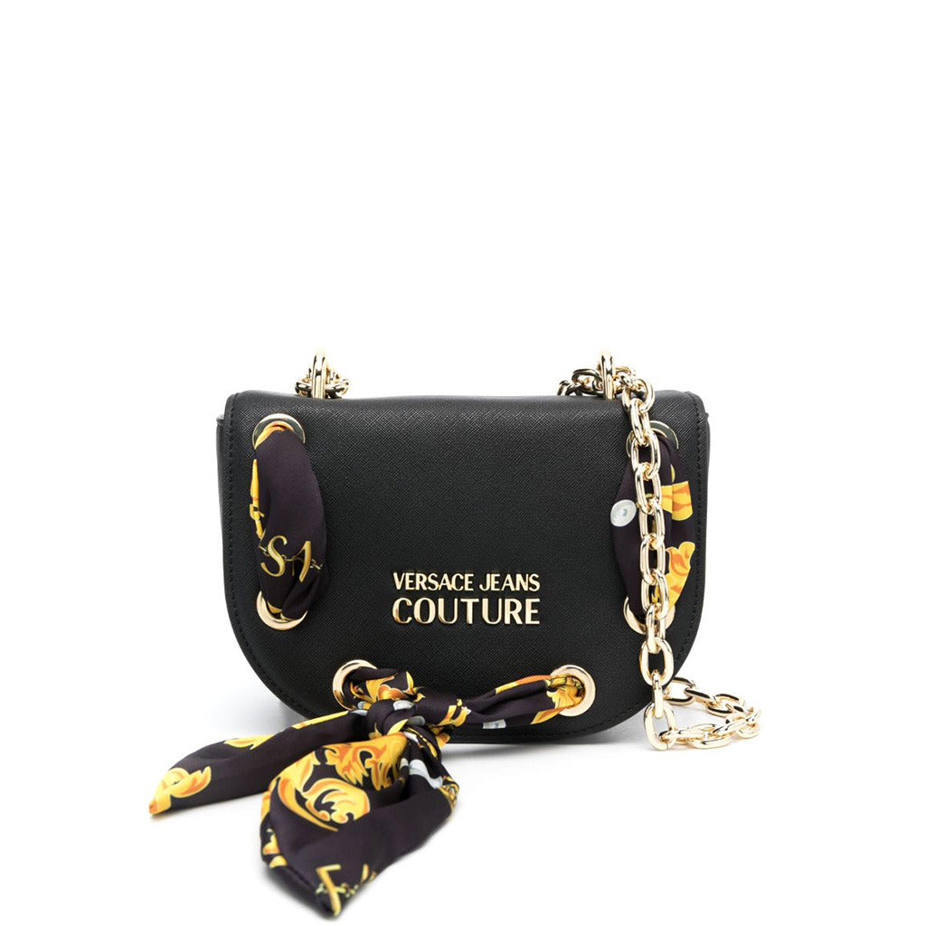 شنطة كروس سوداء بسلسلة ذهبية – Versace Jeans Couture