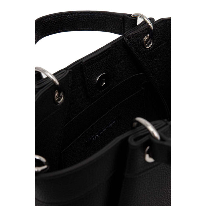شنطة يد سوداء بجيوب داخلية وسحاب – Armani Exchange
