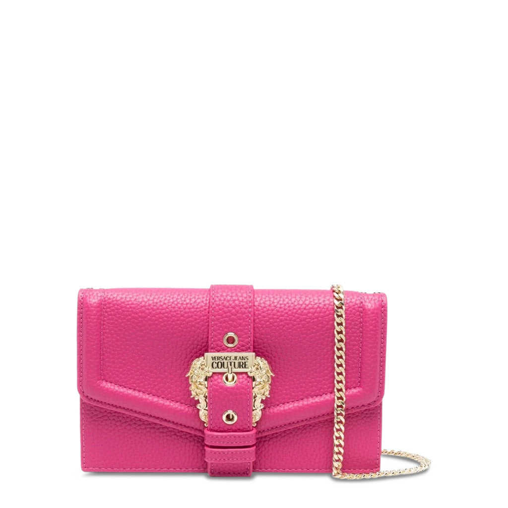 محفظة يد بنفسجية بسلسلة ذهبية – Versace Jeans Couture