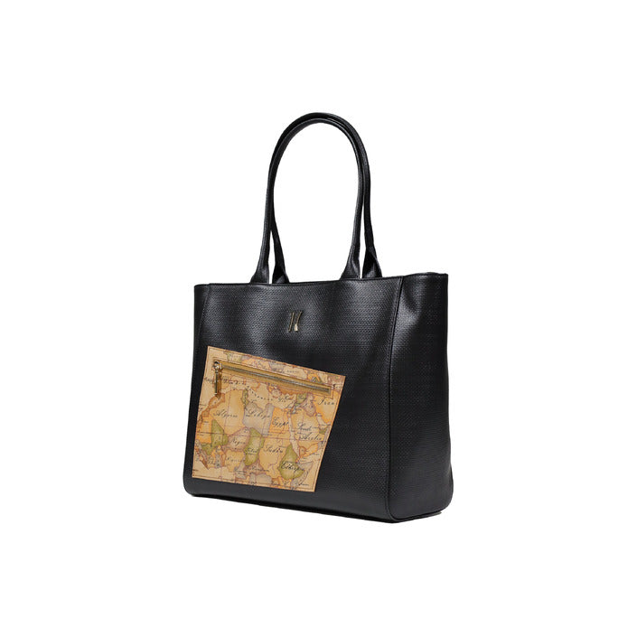 شنطة يد سوداء بلمسة خرائط – Alviero Martini 1a Classe – Black Handbag with Geo Map Detail