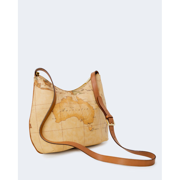 شنطة كتف بخرائط جغرافية بتصميم هوبو – Alviero Martini 1a Classe – Geo Map Print Beige Hobo Shoulder Bag