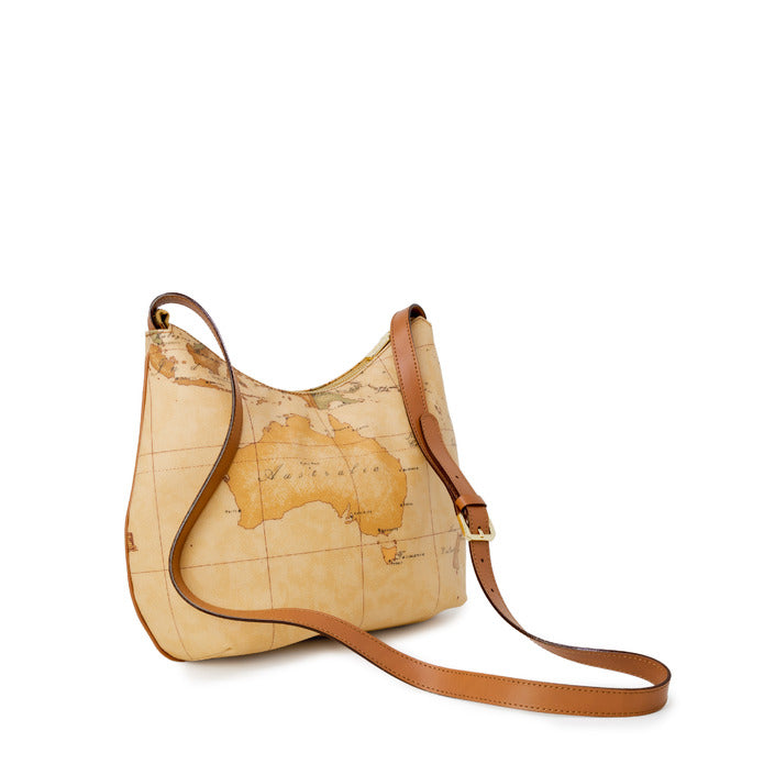 شنطة كتف بخرائط جغرافية بتصميم هوبو – Alviero Martini 1a Classe – Geo Map Print Beige Hobo Shoulder Bag