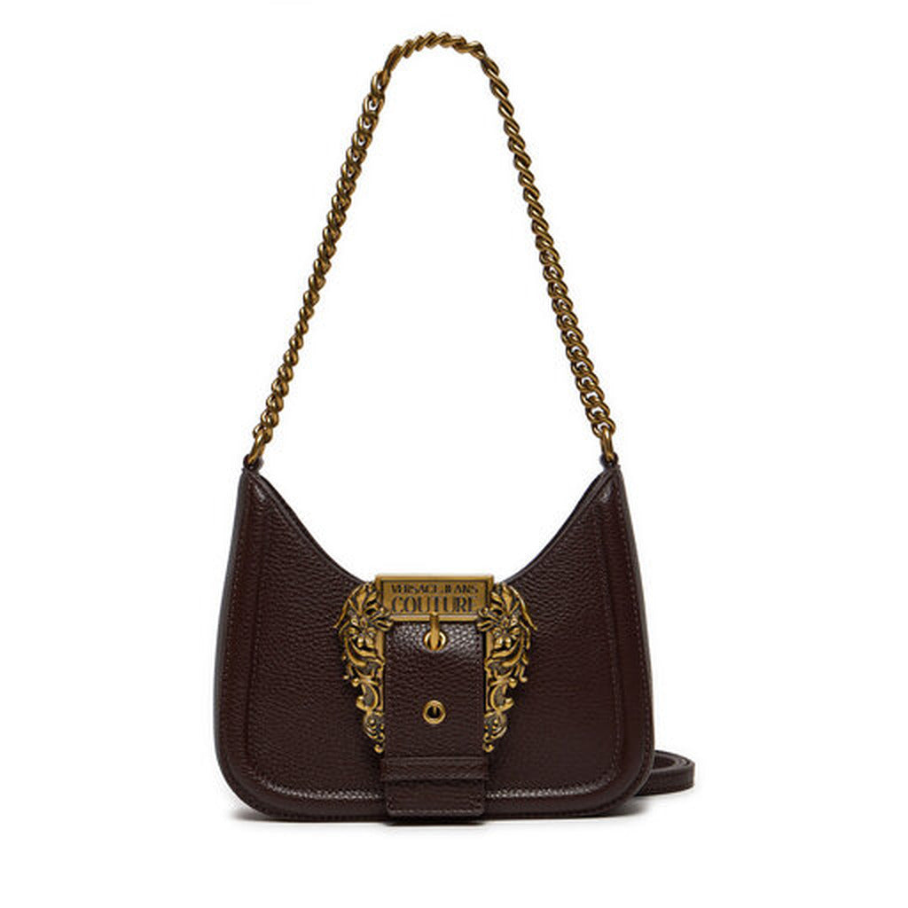 شنطة كتف بنية بسلسلة ذهبية – Versace Jeans Couture