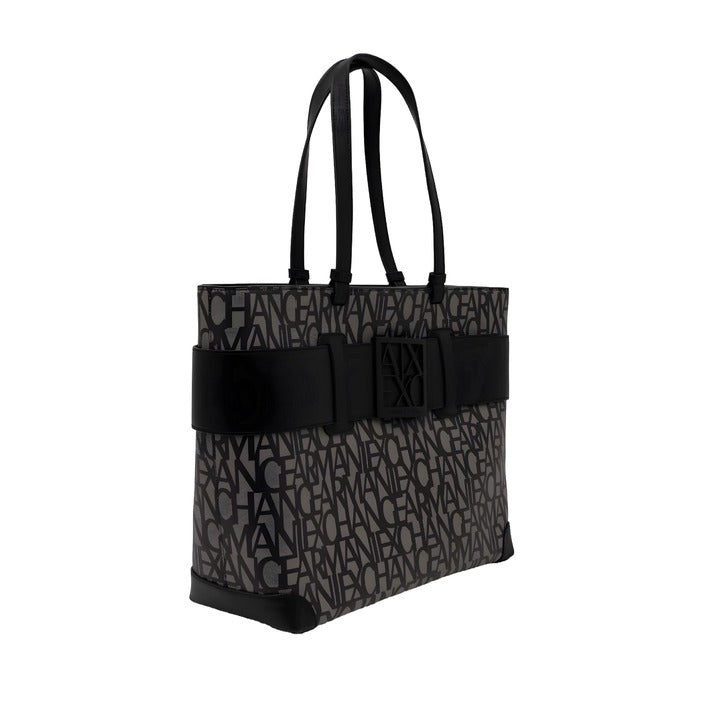 شنطة تسوق كبيرة مطبعة بشعار A|X وسحاب – Armani Exchange