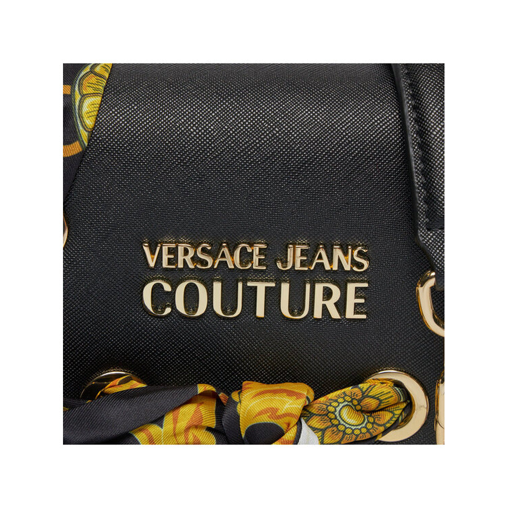 شنطة كتف سوداء بسلسلة ذهبية – Versace Jeans Couture