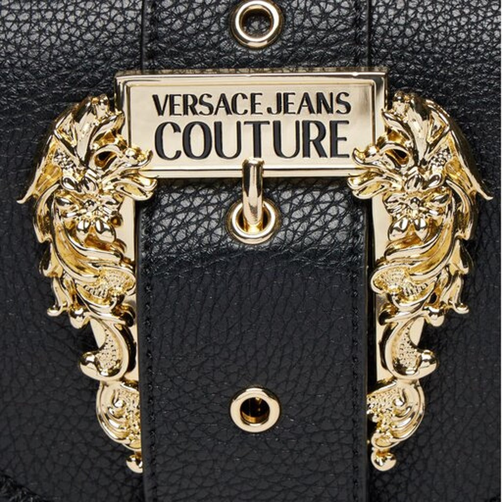 شنطة كروس سوداء بنقشة ذهبية – Versace Jeans Couture