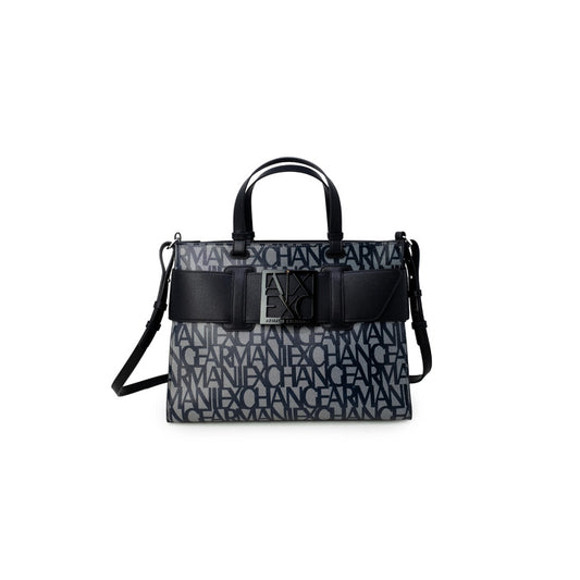 شنطة يد مطبعة بشعار A|X مع حزام كتف وسحاب – Armani Exchange