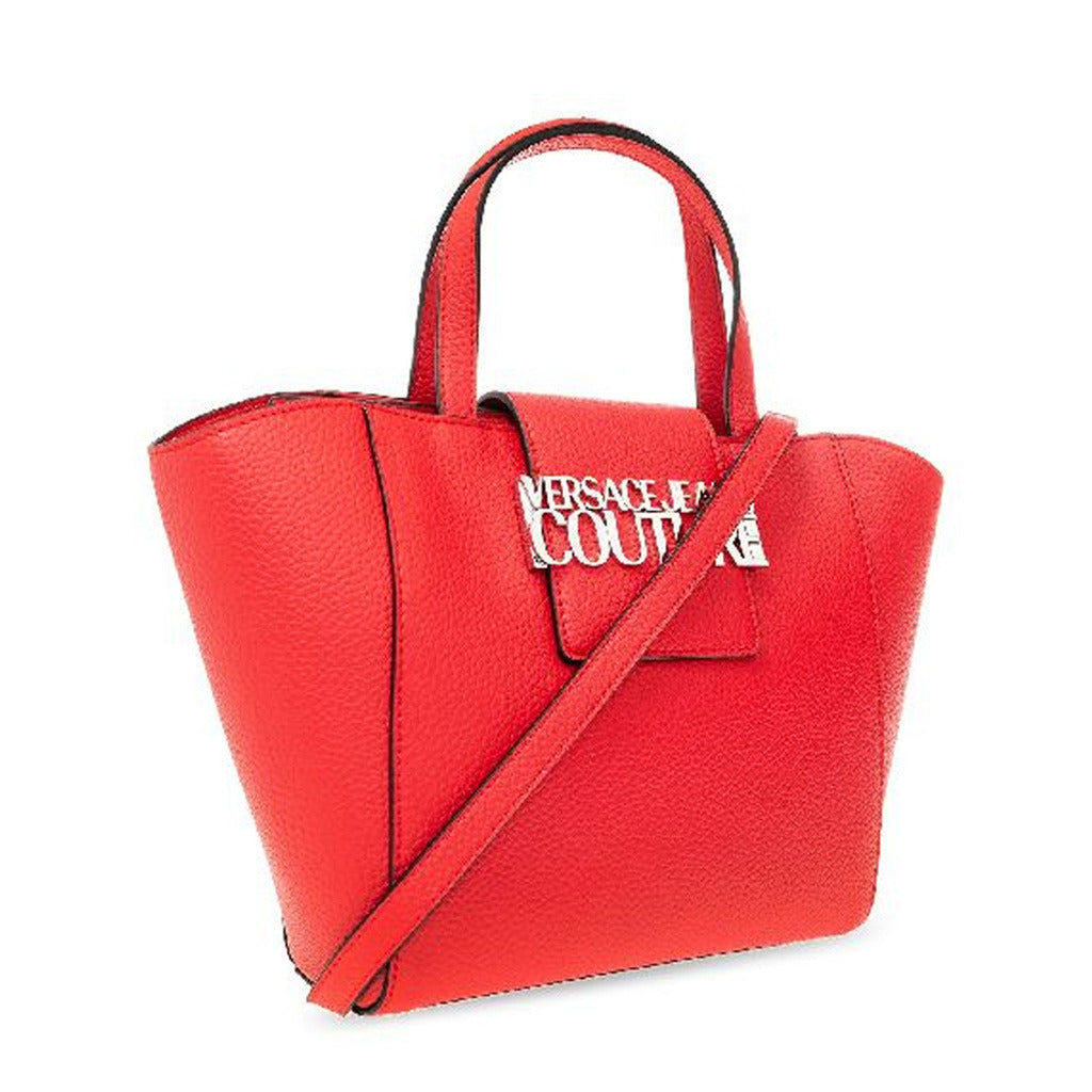 شنطة تسوق حمراء كبيرة بشعار بارز – Versace Jeans Couture