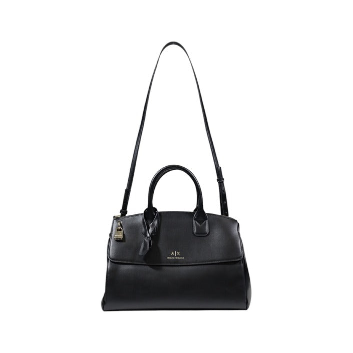 شنطة يد سوداء بسحاب وحزام كتف – Armani Exchange