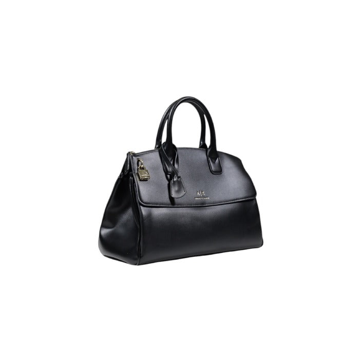 شنطة يد سوداء بسحاب وحزام كتف – Armani Exchange