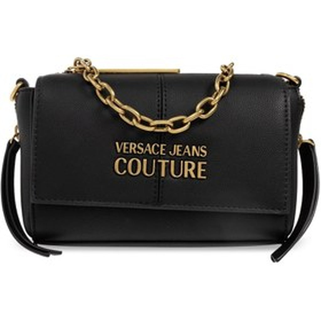 شنطة كتف سوداء بسلسلة ذهبية – Versace Jeans Couture