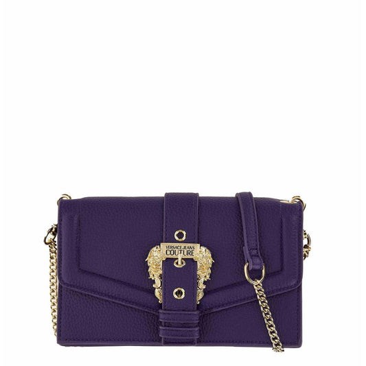 محفظة يد بنفسجية بسلسلة ذهبية – Versace Jeans Couture