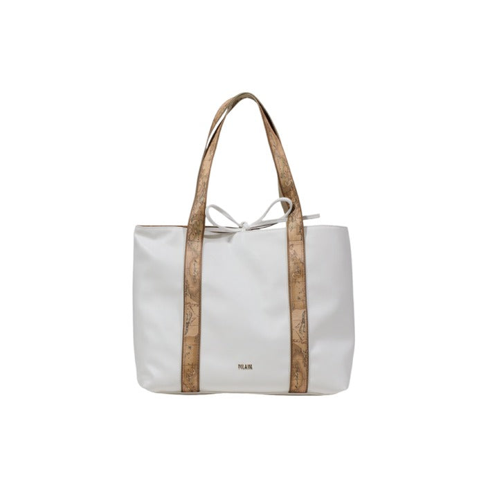 شنطة شوبينج بيضاء بلمسة خرائط – Alviero Martini 1a Classe – White Shopping Bag with Geo Map Handles