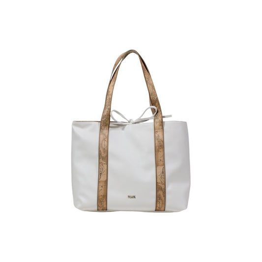 شنطة شوبينج بيضاء بلمسة خرائط – Alviero Martini 1a Classe – White Shopping Bag with Geo Map Handles