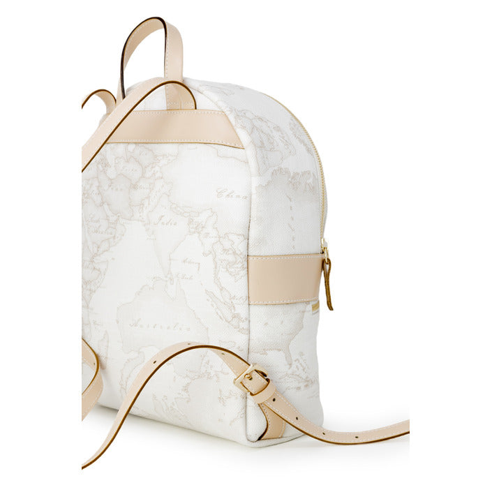شنطة ظهر بيضاء بخرائط جغرافية – Alviero Martini 1a Classe – White Geo Map Print Backpack