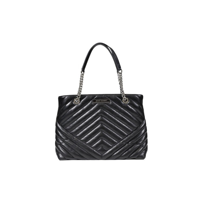 شنطة يد سوداء مبطنة بسحاب – Armani Exchange