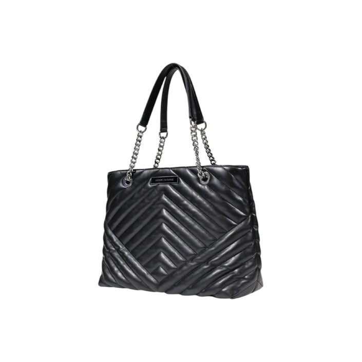 شنطة يد سوداء مبطنة بسحاب – Armani Exchange