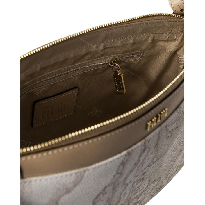 شنطة كروس بيضاء بخرائط جغرافية – Alviero Martini 1a Classe – White Geo Map Print Crossbody Bag
