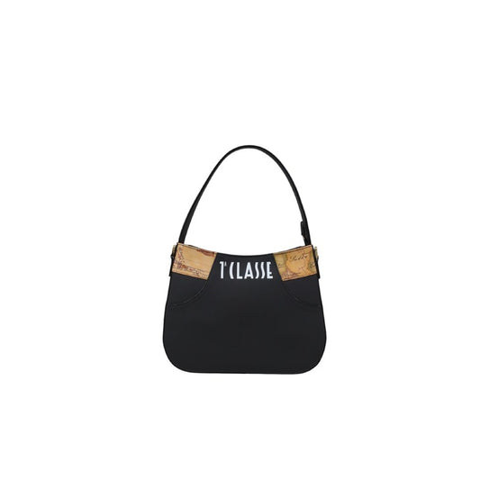شنطة يد سوداء بتفاصيل خرائط – Alviero Martini 1a Classe – Black Handbag with Geo Map Detail
