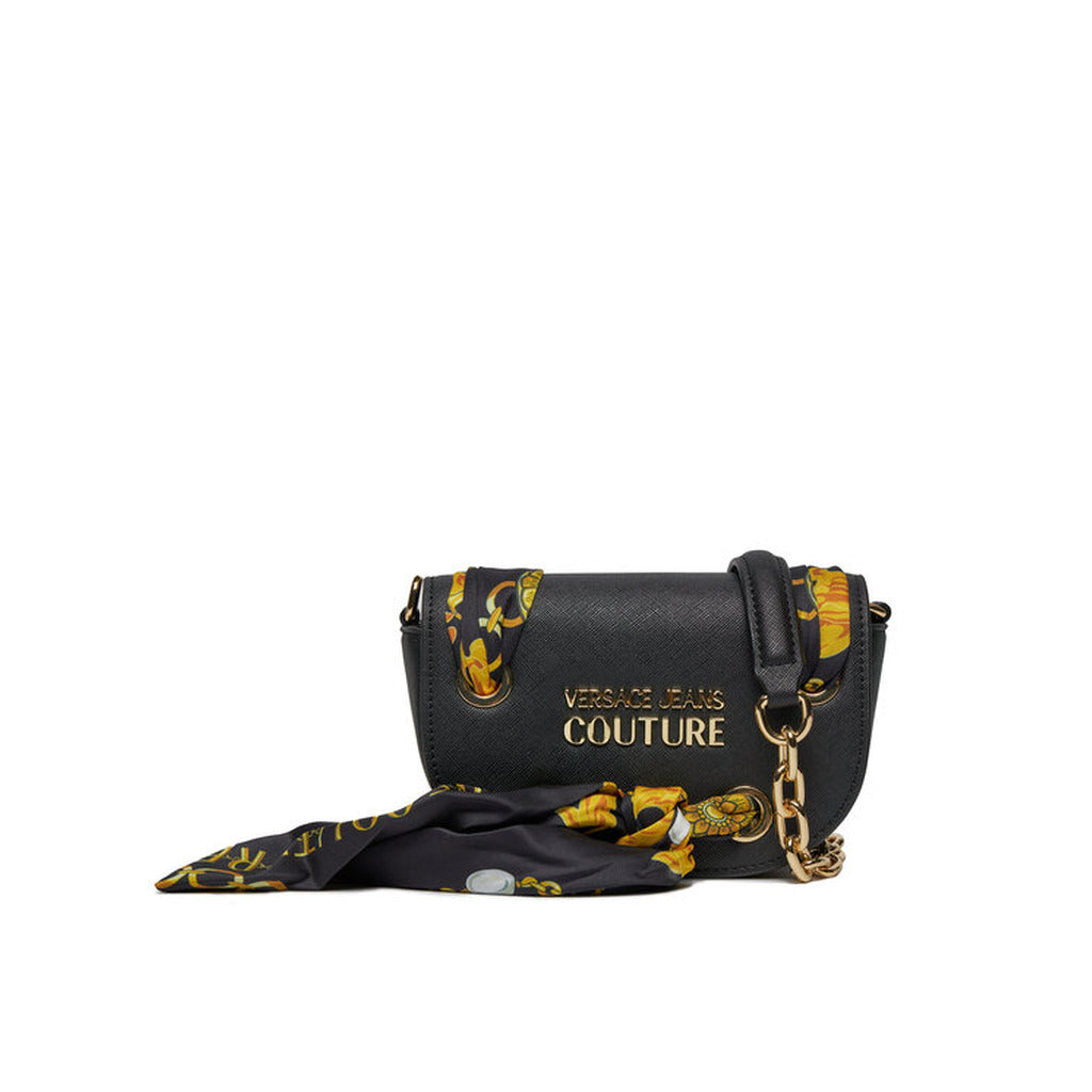 شنطة كتف سوداء بسلسلة ذهبية – Versace Jeans Couture