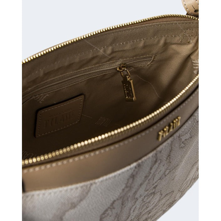 شنطة كروس بيضاء بخرائط جغرافية – Alviero Martini 1a Classe – White Geo Map Print Crossbody Bag