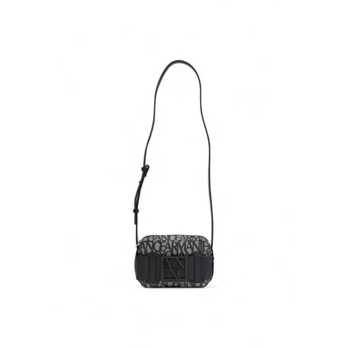 شنطة كتف صغيرة بطبعة شعار A|X وسحاب – Armani Exchange