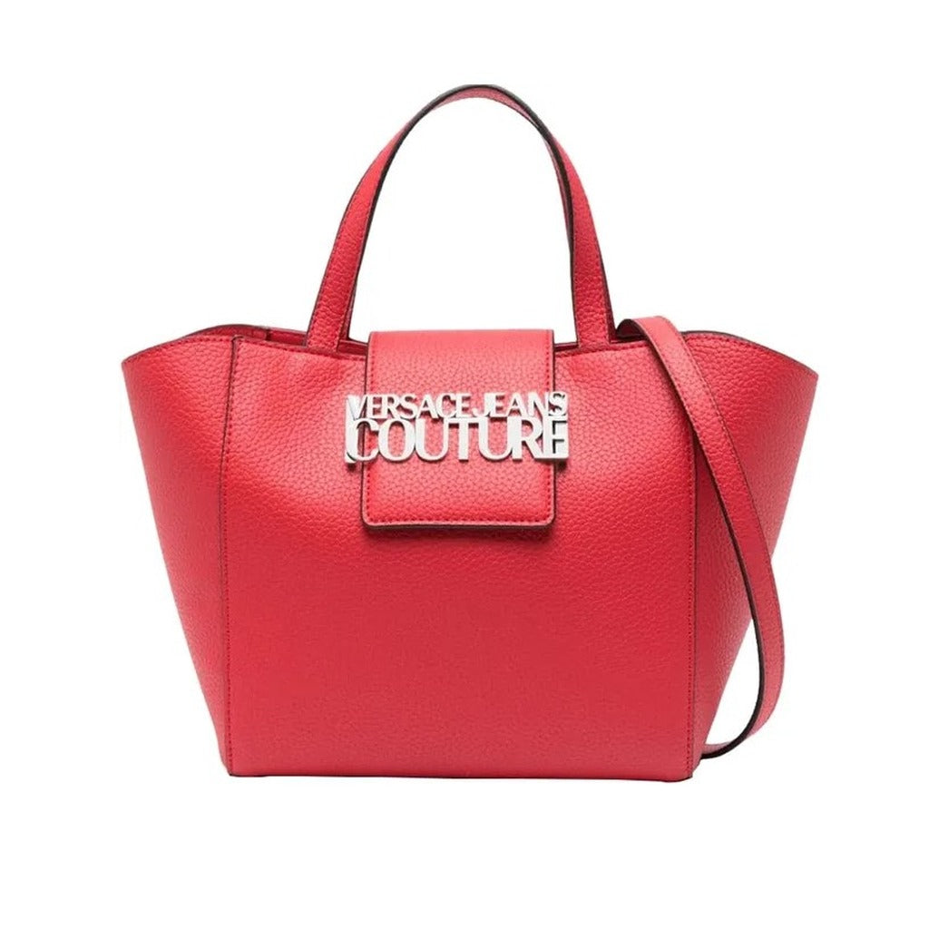 شنطة تسوق حمراء كبيرة بشعار بارز – Versace Jeans Couture